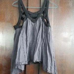 Free People Gray Midnight Top